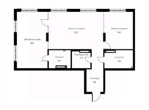3-к квартира, вторичка, 101м2, 7/23 этаж