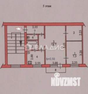 2-к квартира, вторичка, 43м2, 5/5 этаж