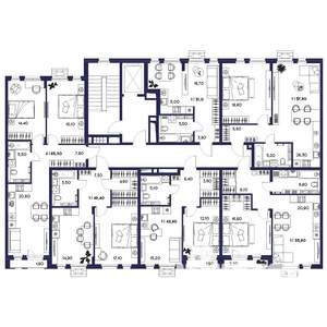 1-к квартира, вторичка, 58м2, 5/16 этаж