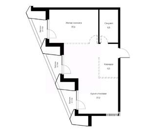 1-к квартира, вторичка, 59м2, 3/23 этаж