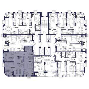 2-к квартира, вторичка, 87м2, 9/18 этаж