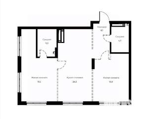 2-к квартира, вторичка, 76м2, 19/23 этаж