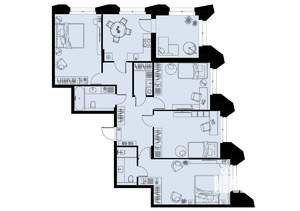 4-к квартира, вторичка, 120м2, 5/23 этаж