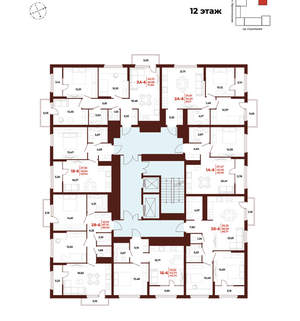 1-к квартира, вторичка, 45м2, 12/18 этаж