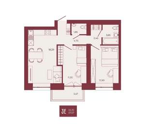 3-к квартира, вторичка, 58м2, 4/17 этаж