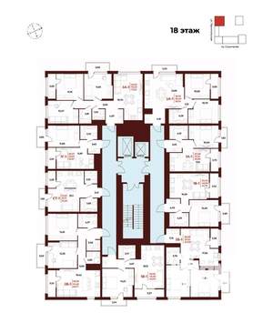 1-к квартира, вторичка, 42м2, 18/18 этаж