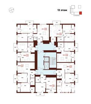 2-к квартира, вторичка, 71м2, 13/18 этаж