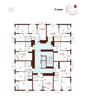 2-к квартира, вторичка, 68м2, 7/18 этаж