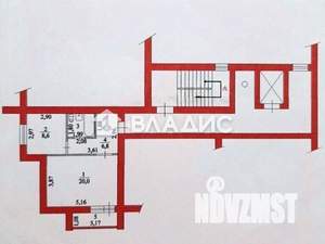 1-к квартира, вторичка, 39м2, 9/10 этаж