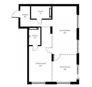 2-к квартира, вторичка, 76м2, 14/23 этаж