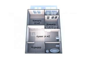 2-к квартира, вторичка, 41м2, 17/18 этаж