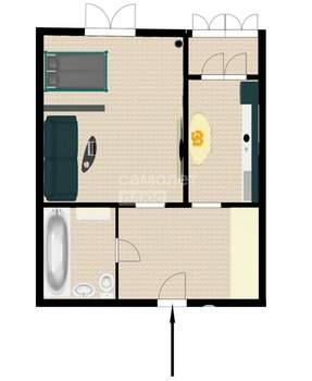 1-к квартира, вторичка, 37м2, 5/9 этаж