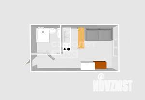 Студия квартира, вторичка, 21м2, 1/4 этаж