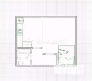 1-к квартира, вторичка, 31м2, 3/5 этаж