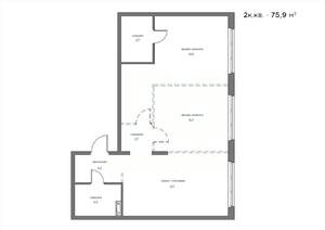 2-к квартира, вторичка, 76м2, 3/21 этаж