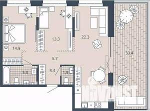 2-к квартира, вторичка, 87м2, 7/23 этаж