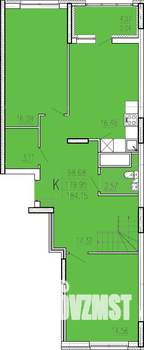 5-к квартира, сданный дом, 184м2, 17/18 этаж