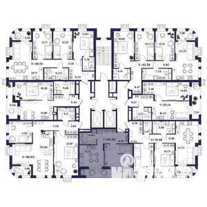 1-к квартира, вторичка, 50м2, 8/18 этаж