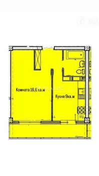 1-к квартира, вторичка, 36м2, 3/20 этаж