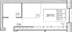 Студия квартира, вторичка, 21м2, 5/17 этаж