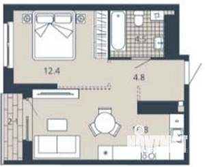 1-к квартира, вторичка, 41м2, 13/23 этаж