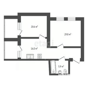 3-к квартира, вторичка, 91м2, 6/9 этаж