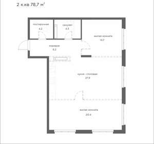 2-к квартира, вторичка, 79м2, 19/21 этаж
