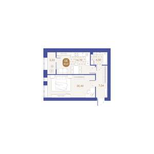 1-к квартира, вторичка, 50м2, 2/4 этаж