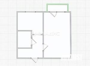 1-к квартира, вторичка, 30м2, 5/5 этаж