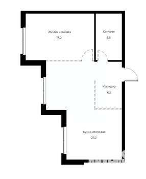 1-к квартира, вторичка, 57м2, 4/23 этаж