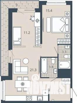 2-к квартира, вторичка, 70м2, 15/23 этаж