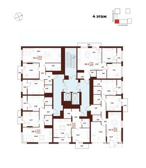 2-к квартира, вторичка, 76м2, 4/18 этаж