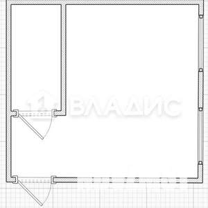 1-к квартира, вторичка, 30м2, 1/2 этаж