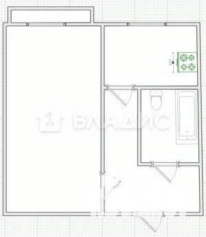 1-к квартира, вторичка, 29м2, 5/5 этаж