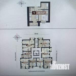 1-к квартира, вторичка, 45м2, 9/17 этаж