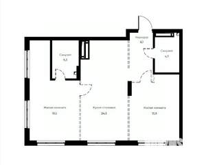 2-к квартира, вторичка, 76м2, 13/23 этаж