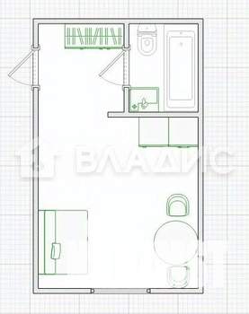 Студия квартира, вторичка, 17м2, 4/5 этаж