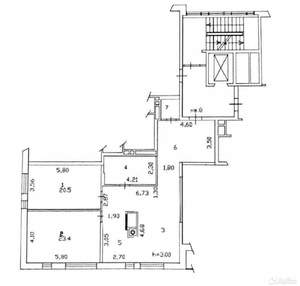 3-к квартира, вторичка, 109м2, 4/7 этаж