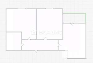 2-к квартира, вторичка, 49м2, 2/3 этаж