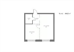1-к квартира, вторичка, 45м2, 19/21 этаж