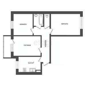 3-к квартира, вторичка, 74м2, 10/10 этаж