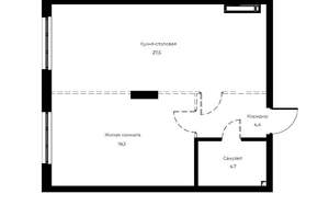 1-к квартира, вторичка, 56м2, 1/23 этаж