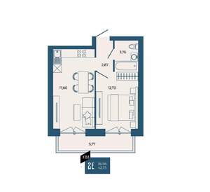 2-к квартира, вторичка, 43м2, 16/17 этаж