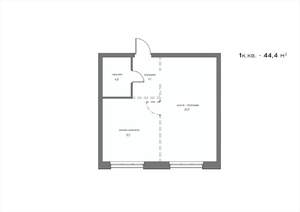 1-к квартира, вторичка, 44м2, 12/21 этаж