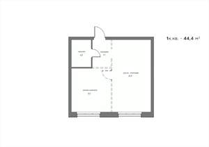1-к квартира, вторичка, 44м2, 10/21 этаж