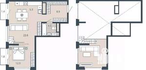 1-к квартира, вторичка, 70м2, 23/23 этаж