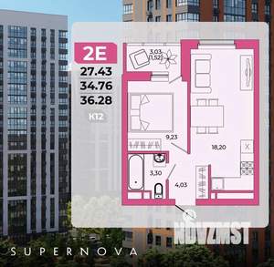 2-к квартира, вторичка, 36м2, 17/20 этаж