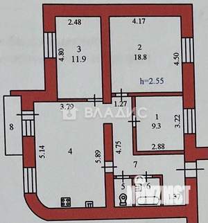 3-к квартира, вторичка, 78м2, 14/14 этаж