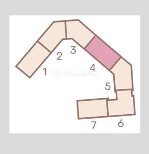 1-к квартира, вторичка, 50м2, 4/16 этаж