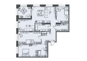 3-к квартира, вторичка, 150м2, 22/23 этаж
